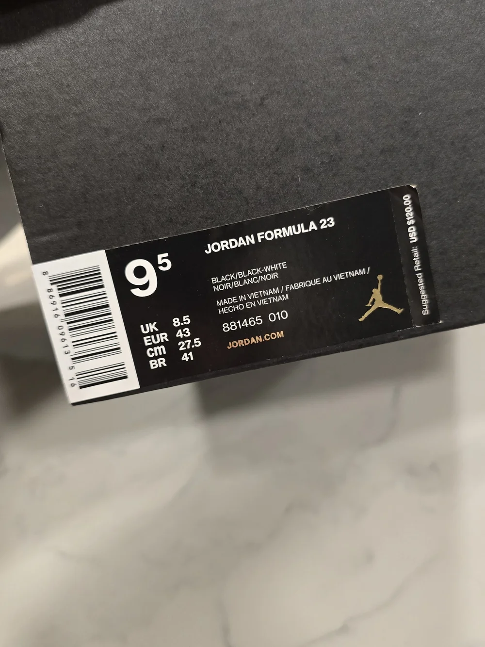 Jordan Formula 23 Black Mens 9.5